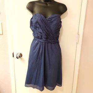 EUC EXPRESS strapless blue sweetheart dress